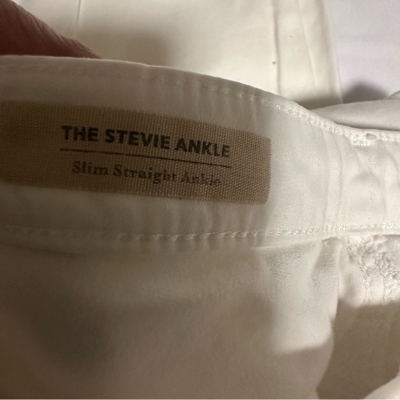 Adriano Goldschmied Women's jeans the Stevie ankle slim straight ankle White 28R - Picture 5 of 16
